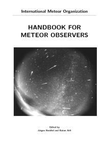 Cover of the IMO Meteor Observation Handbook